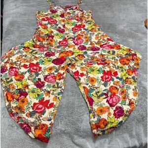 Ivy Street Cropped Wide Leg Floral Jumpsuit/ Dress Women’s XL